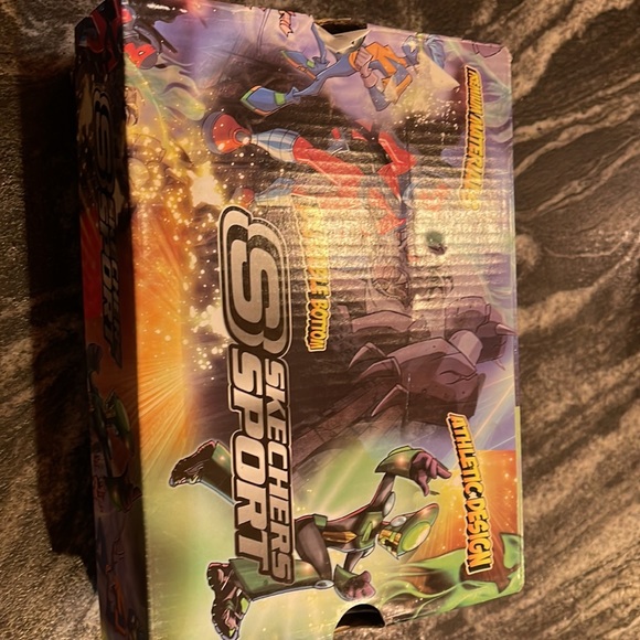 Sz 1 SKECHERS YOUTH BOYS' SIDE WAVE SANDAL BLACK/ROYAL BLUE (110) - Picture 6 of 6